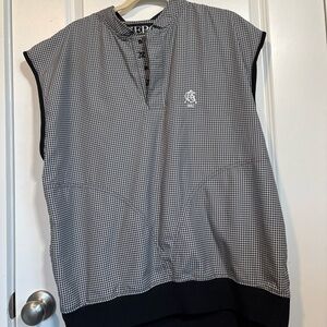 Zero Restriction 1/4 Snap Vest Men Large Houndstooth Pullover Golf Pockets